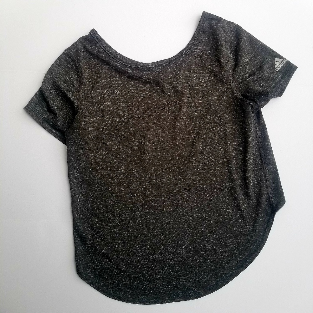 ADIDAS High-Low Gray Top sz small